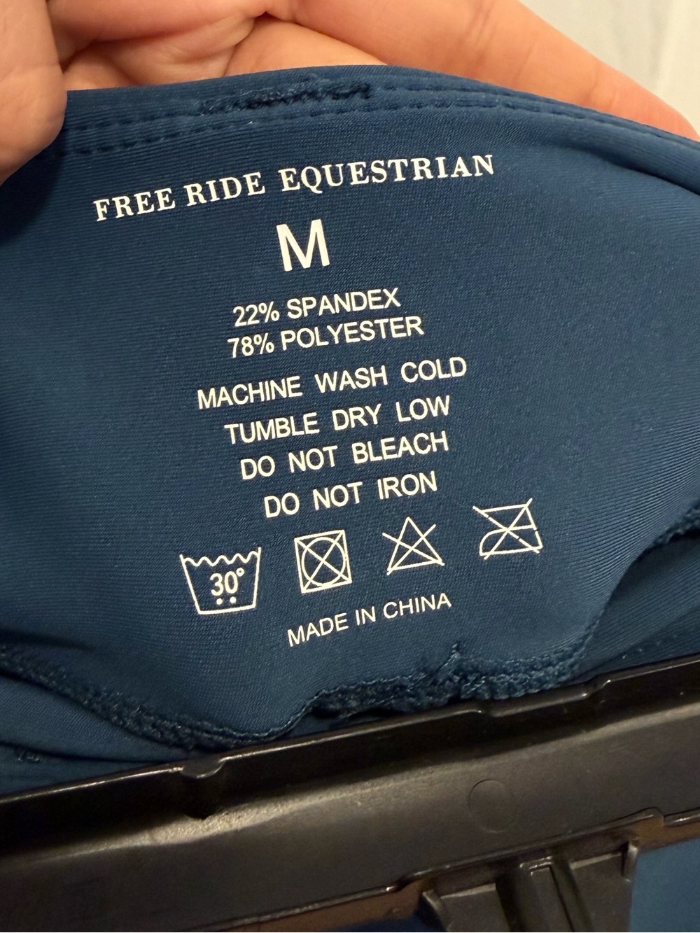 Free Ride Equestrian LUX HYBRID BREECHES FULL SEAT Teal Size Medium - Picture 5 of 5